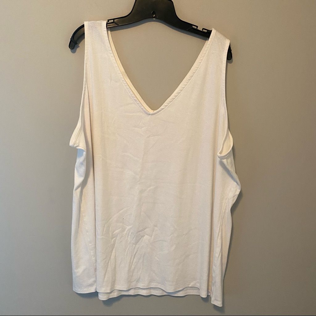 White Deep V, Front And Back Tank 26/28